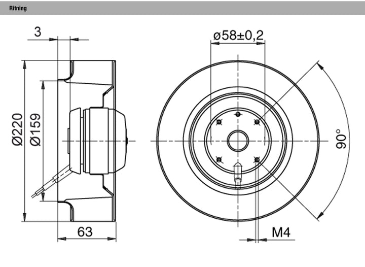 SVAB SVF-8 Fläktmotor inkl kondensator