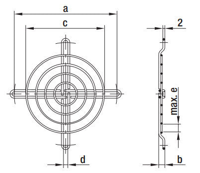 Skyddsgaller G2E180EH radial